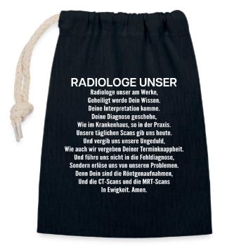 Radiologe Radiologin Radiologie Röntgenarzt - Verschließbarer Geschenkbeutel aus Baumwolle (14x20cm) - Navy - Vorne