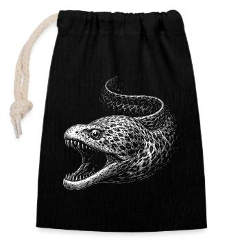 Murene - Closable cotton gift bag (14x20cm) - black - Front
