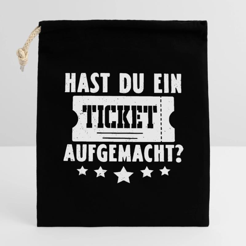 Science Coder HAST DU EIN TICKET AUFGEMACHT LUSTIG Verschließbarer Geschenkbeutel aus Baumwolle (14x20cm)