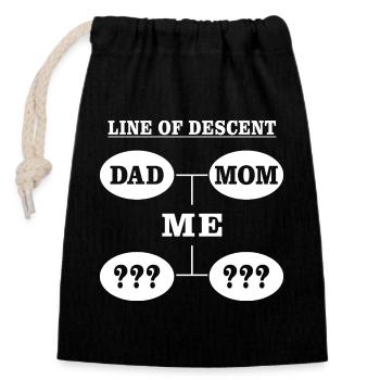 Ligne de descendance Maman Papa Moi Chemise - Sac cadeau en coton avec cordon (14 x 20 cm) - noir - Devant