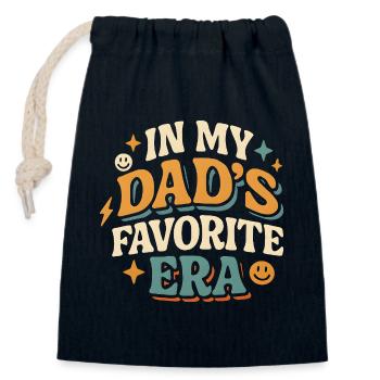 In My Dad's Favorite Era Daughter Families Humor - Closable cotton gift bag (14x20cm) - navy - Front