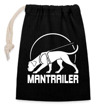 Boxer MANTRAILER Chiens de recherche Chiens Wilsigns - Sac cadeau en coton avec cordon (14 x 20 cm) - noir - Devant