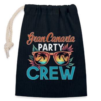 Gran Canaria Crew - Closable cotton gift bag (14x20cm) - navy - Front