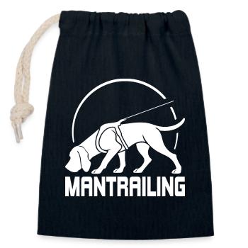 Bloodhound Mantrailing Hundesport Hunde Wilsigns - Verschließbarer Geschenkbeutel aus Baumwolle (14x20cm) - Navy - Vorne