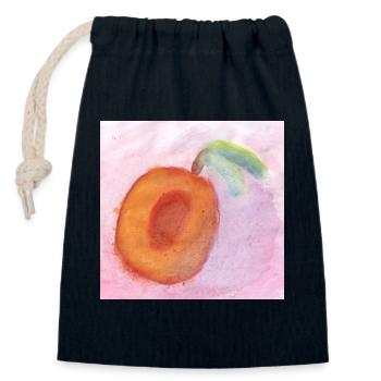 Pfirsisch_Wasserfarben - Sac cadeau en coton avec cordon (14 x 20 cm) - bleu marine - Devant
