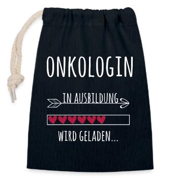 Onkologin Ausbildung Medizinstudium Ärztin Medizin - Verschließbarer Geschenkbeutel aus Baumwolle (14x20cm) - Navy - Vorne