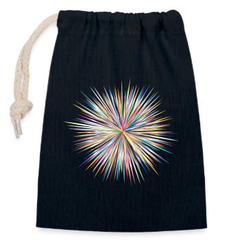 Abstract Explosion - Verschließbarer Geschenkbeutel aus Baumwolle (14x20cm) - Navy - Vorne