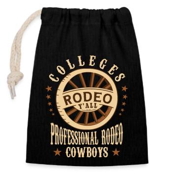 Universitäten Rodeo - Verschließbarer Geschenkbeutel aus Baumwolle (14x20cm) - Schwarz - Vorne