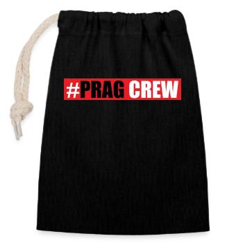 Prague Crew - Closable cotton gift bag (14x20cm) - black - Front