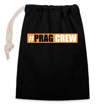 Prague Crew - Closable cotton gift bag (14x20cm) - black - Front