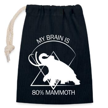 Lustiges Mammut Steinzeit Eiszeit Design Urzeit - Verschließbarer Geschenkbeutel aus Baumwolle (14x20cm) - Navy - Vorne
