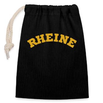 Rheine - Verschließbarer Geschenkbeutel aus Baumwolle (14x20cm) - Schwarz - Vorne