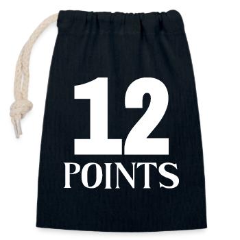 Eurovision song contest 12 points - Closable cotton gift bag (14x20cm) - navy - Front