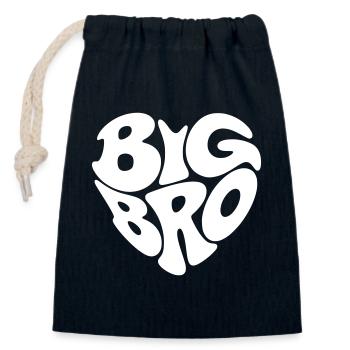 Big Bro - Verschließbarer Geschenkbeutel aus Baumwolle (14x20cm) - Navy - Vorne