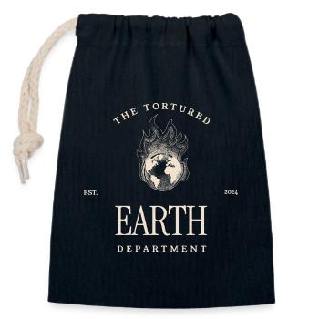 Le T-shirt à motif d’incendie du département de la Terre torturée - Sac cadeau en coton avec cordon (14 x 20 cm) - bleu marine - Devant