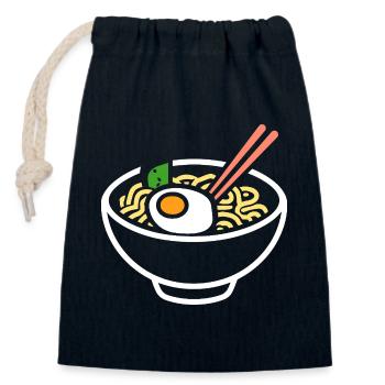 Ramen - Closable cotton gift bag (14x20cm) - navy - Front