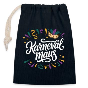 Carnival Mouse - Closable cotton gift bag (14x20cm) - navy - Front