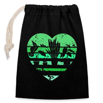 Jardin de fleurs succulentes amateur de plantes - Sac cadeau en coton avec cordon (14 x 20 cm) - noir - Devant