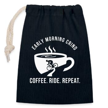 Frühmorgens Grind Cycling Tee - Verschließbarer Geschenkbeutel aus Baumwolle (14x20cm) - Navy - Vorne
