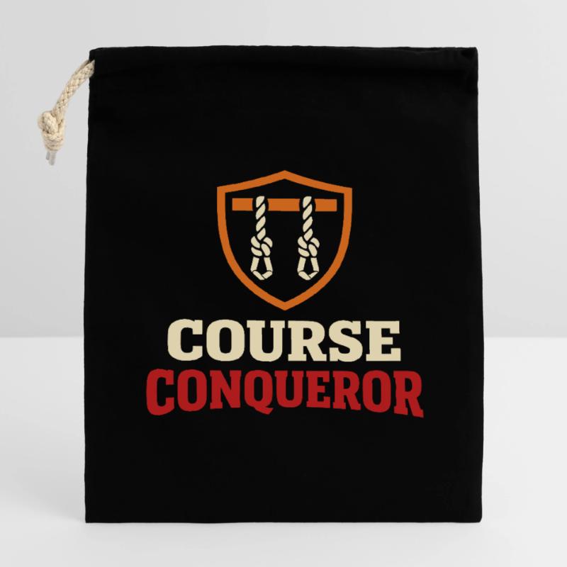 Parcours d’obstacles Course d’obstacles OCR Sac cadeau en coton avec cordon (14 x 20 cm)