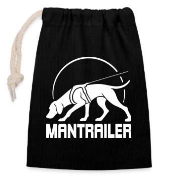 Chiens de recherche Vizsla MANTRAILER Saules chiens - Sac cadeau en coton avec cordon (14 x 20 cm) - noir - Devant