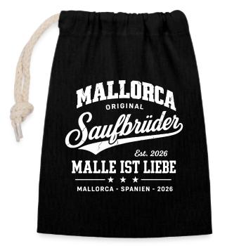 MALLE 2026 Les frères de l’alcool sont de retour sur le Malle 26 - Sac cadeau en coton avec cordon (14 x 20 cm) - noir - Devant