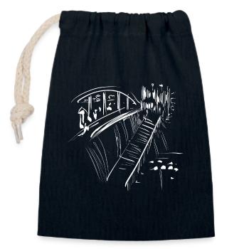 Architektur Brücke - Verschließbarer Geschenkbeutel aus Baumwolle (14x20cm) - Navy - Vorne