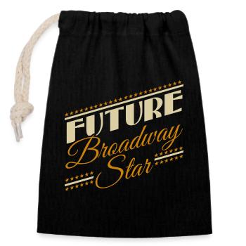 Broadway Star Film - Closable cotton gift bag (14x20cm) - black - Front