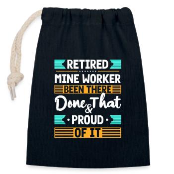 Miner Occupation Mining - Closable cotton gift bag (14x20cm) - navy - Front