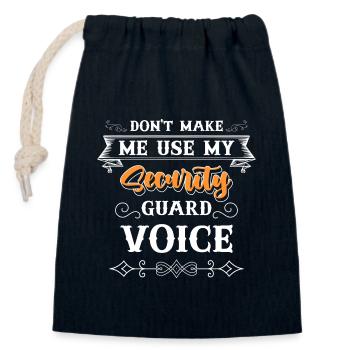 Security Security Night Shift Work - Closable cotton gift bag (14x20cm) - navy - Front