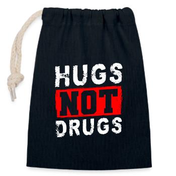 Addiction drugs tobacco - Closable cotton gift bag (14x20cm) - navy - Front