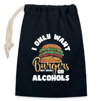 Drogenfrei Clean Marihuana Gegen Drogen - Verschließbarer Geschenkbeutel aus Baumwolle (14x20cm) - Navy - Vorne