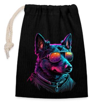 Australian Cattle Dog Dogs Australian Cattle Dogs - Closable cotton gift bag (14x20cm) - black - Front