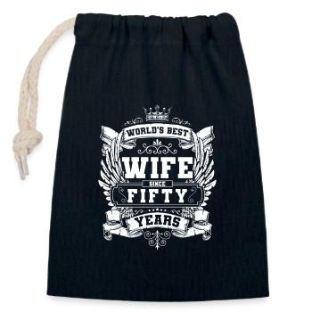 Celebrate Drink beer - Closable cotton gift bag (14x20cm) - navy - Front