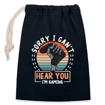 E-Sports Online Computer Game Game - Closable cotton gift bag (14x20cm) - navy - Front