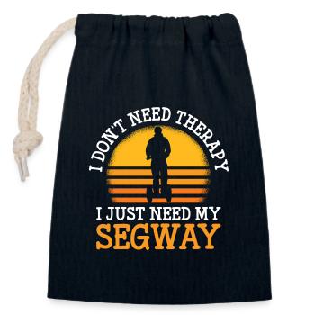 Segway Driver Leisure Fashion Vehicle - Closable cotton gift bag (14x20cm) - navy - Front