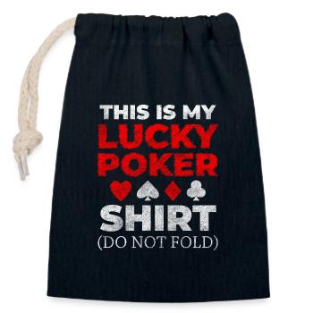 Ace Card Game Double Head All In - Sac cadeau en coton avec cordon (14 x 20 cm) - bleu marine - Devant