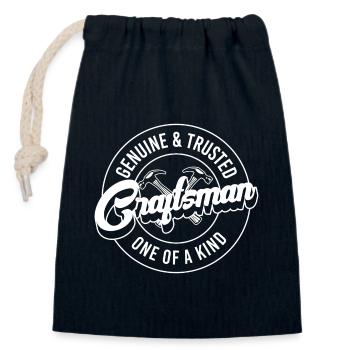 Craftsman DIY Carpenter Master Builder - Closable cotton gift bag (14x20cm) - navy - Front