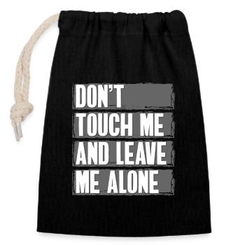 Just look at my provocation trouble - Closable cotton gift bag (14x20cm) - black - Front