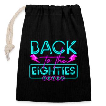 Couleurs lumineuses Cool Costume Neon Party - Sac cadeau en coton avec cordon (14 x 20 cm) - noir - Devant