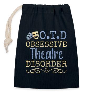 Actrice de théâtre Artiste - Sac cadeau en coton avec cordon (14 x 20 cm) - bleu marine - Devant