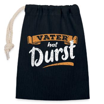 Vater hat Durst - Vatertag - Trinken Männertag - Verschließbarer Geschenkbeutel aus Baumwolle (14x20cm) - Navy - Vorne