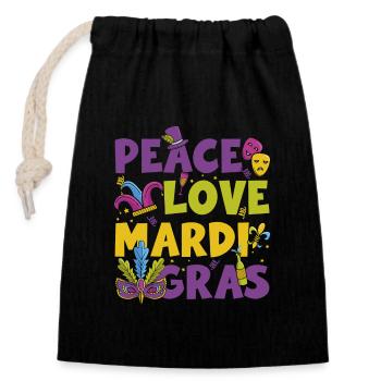 Défilé du parti Célébrez le mardi - Sac cadeau en coton avec cordon (14 x 20 cm) - noir - Devant