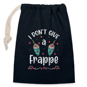 No Interest Attitude Aversion Life - Closable cotton gift bag (14x20cm) - navy - Front