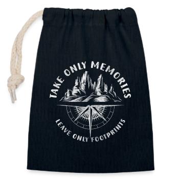 Trees Mountain Wood - Closable cotton gift bag (14x20cm) - navy - Front