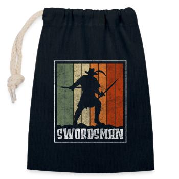 Schwertkampf Krieger Japan - Verschließbarer Geschenkbeutel aus Baumwolle (14x20cm) - Navy - Vorne