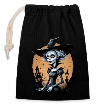 Classic Witch 5 - Closable cotton gift bag (14x20cm) - black - Front