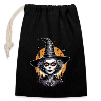 Classic Witch 22 - Closable cotton gift bag (14x20cm) - black - Front