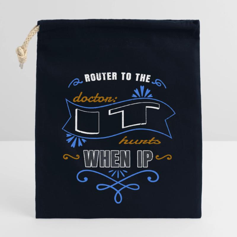 gift idea encrypt hack the box present programming Closable cotton gift bag (14x20cm)