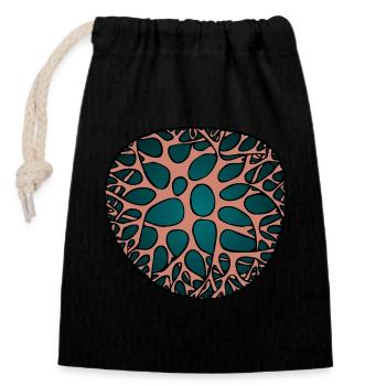 CORAL Save the Ocean Plongée en mer éponge - Sac cadeau en coton avec cordon (14 x 20 cm) - noir - Devant
